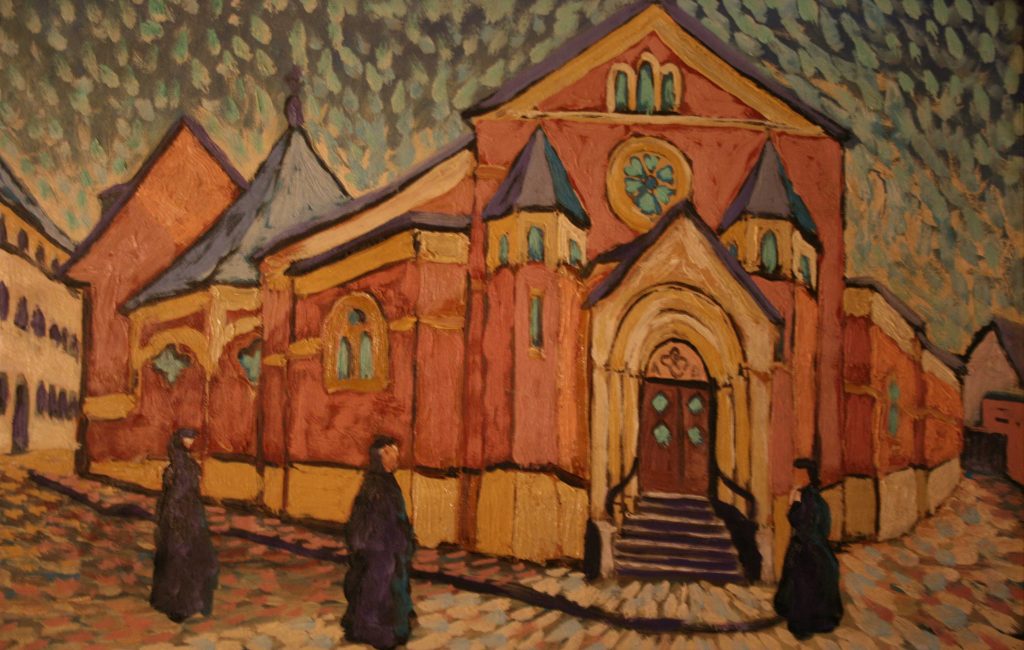 Vincent van Gogh (?): Kirche in der Dämmerung
